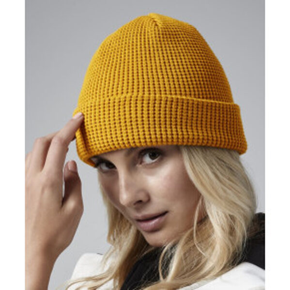 Organiskās kokvilna cepure Waffle Knit