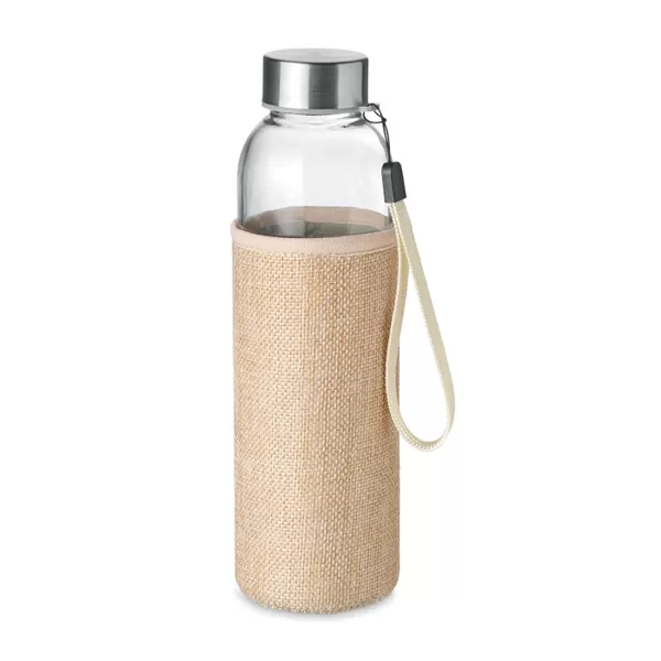 Stikla pudele UTAH TOUCH ar jute un neoprēna auduma ietvaru 500ml