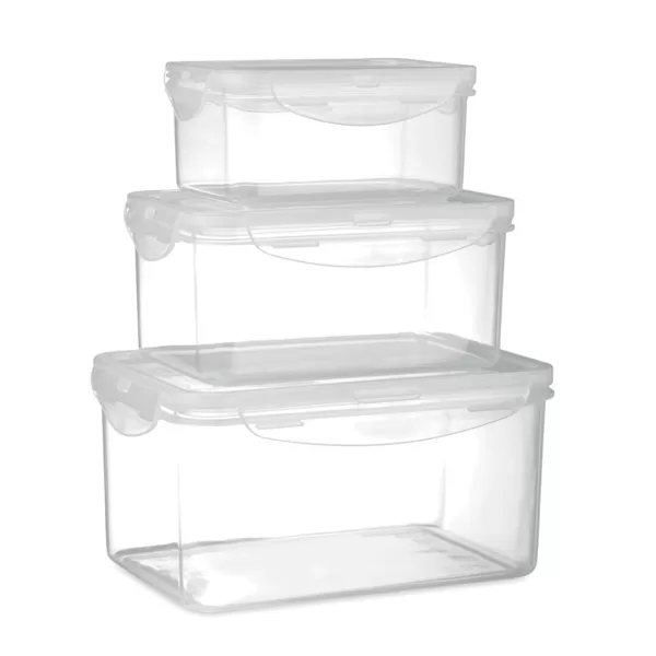 Plastmasas konteineru komplekts (3 vienības - 2350ml, 1000ml, 550ml)