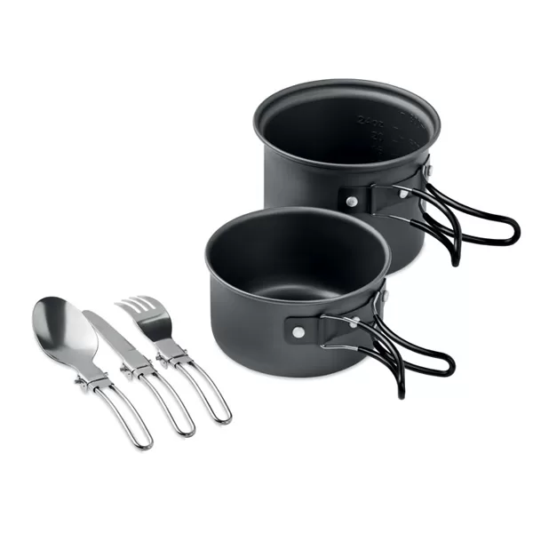 Kempinga katliņu komplekts ar galda piederumiem Potty Set